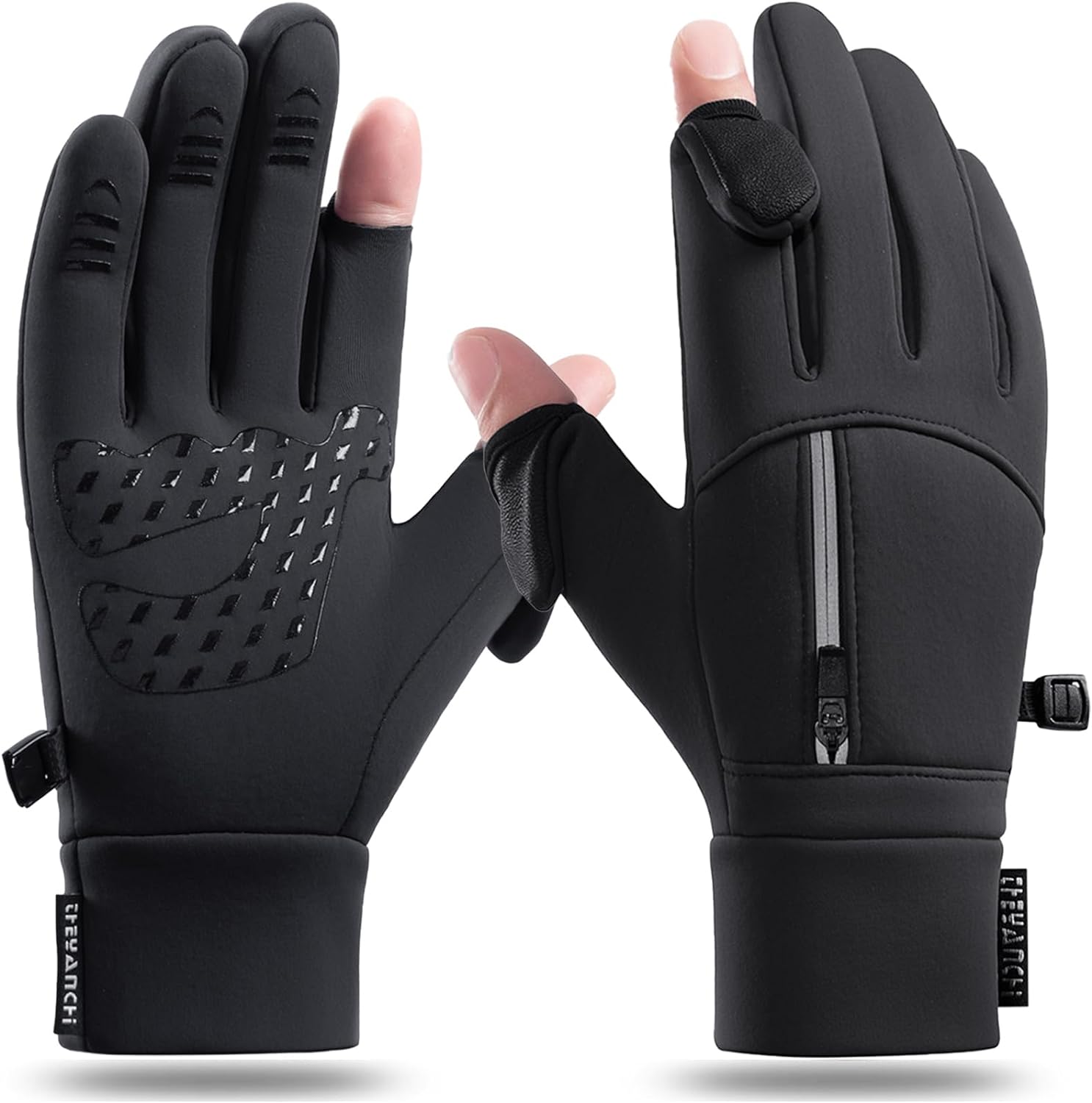 251030090744678_1 weiatas Winter Fingerless Gloves for Men Women Touch Screen, Cold Weather Thermal Sport Gloves for Fishing Running Cycling Driving Hiking, Warm Windproof Work Gloves - Image 1